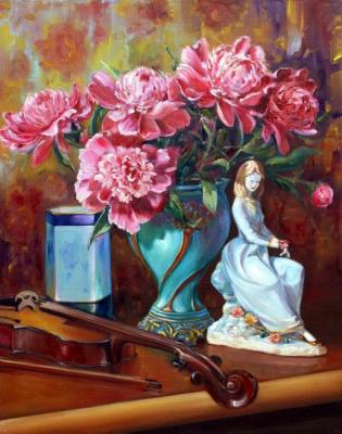 Girl with flowers. Fedosenko Roman