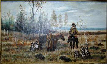 Hunting with hounds. Usianov Vladimir