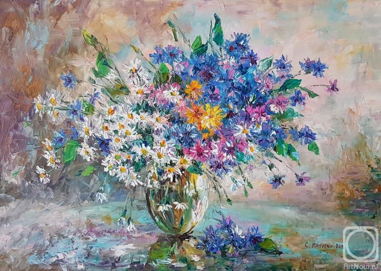 Kruglova Svetlana. Cornflowers and camomile fields