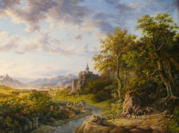 landscape with castle. Iakushchenko Sergei