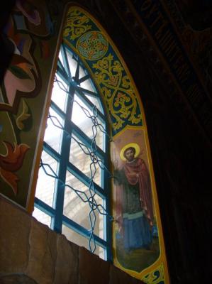 Painting the Windows of St. Nicholas Church in Labinsk. Nesterkova Irina
