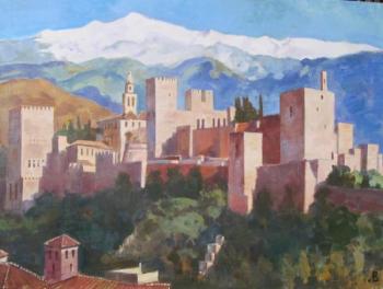 Alhambra.View of the Sierra Nevada. Lapovok Vladimir