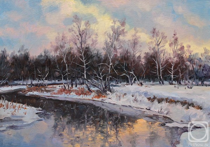 Volya Alexander. Evening river, Sketch