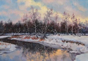Evening river, Sketch. Volya Alexander