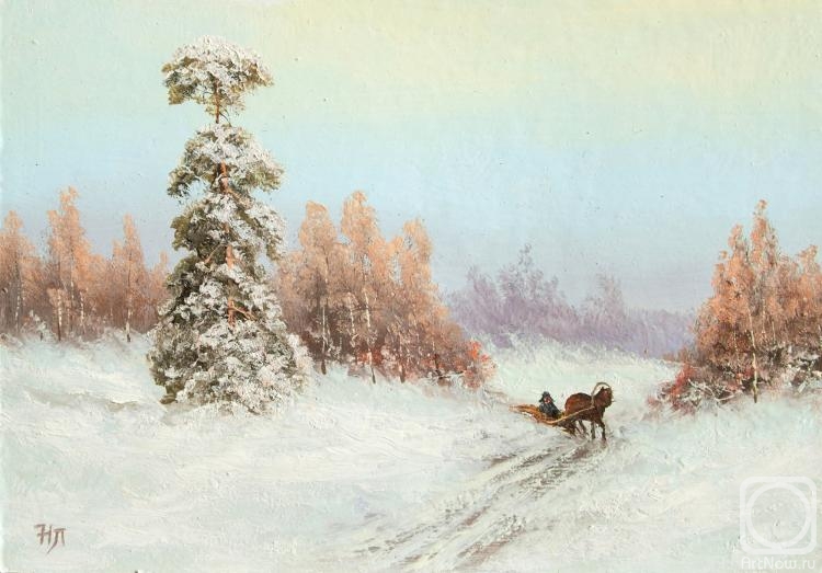 Lyamin Nikolay. Winter day. Horse