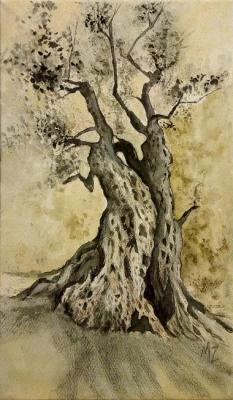 Dancing olives (Watercolor Pencils). Zozoulia Maria