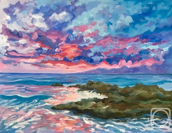 Lukaneva Larissa. Sunset on the sea