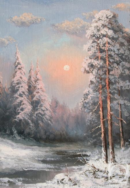 Lyamin Nikolay. Winter night in forest