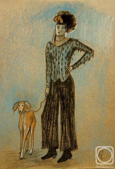 Zozoulia Maria. Lady with a dog