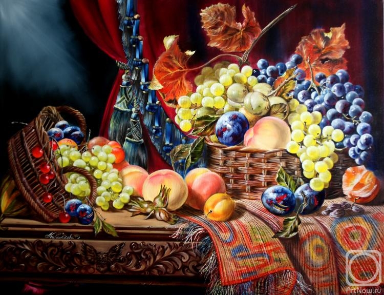 Kirillova Juliette. Still life with fruit baskets