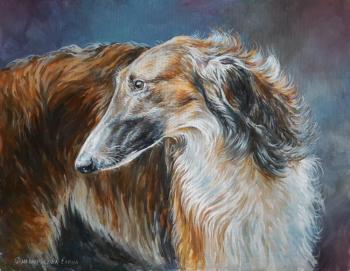 Russian Greyhound (Oil Portraits). Filchenkova Elena