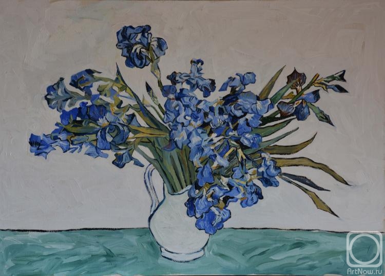 Hromyko Tatjana. Copy from Vincent Van Gogh's "Irises"