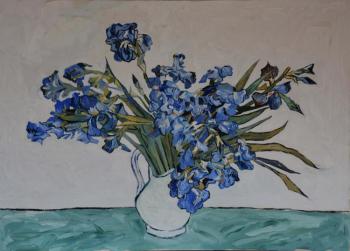 Copy from Vincent Van Gogh's "Irises". Hromyko Tatjana