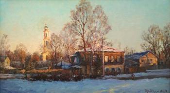 Evening moment. Pavlovsky Posad, Lukina Street (Pavlovsky Posad Painting). Fedorenkov Yury