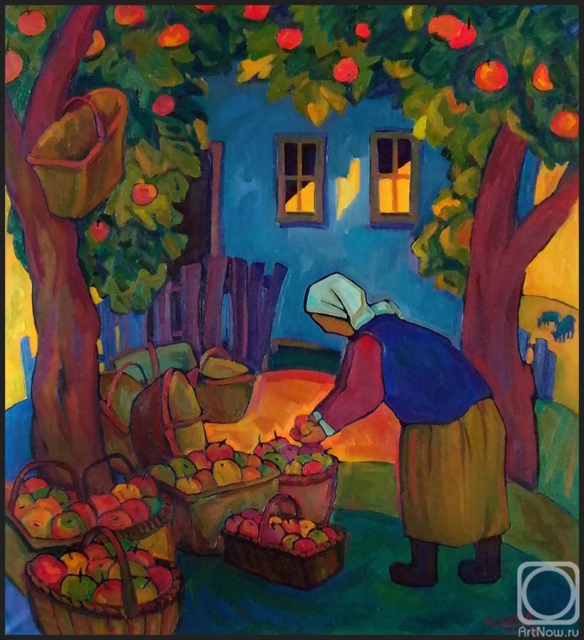 Ivanova Ekaterina. Triptych of rural life. Apple Saved