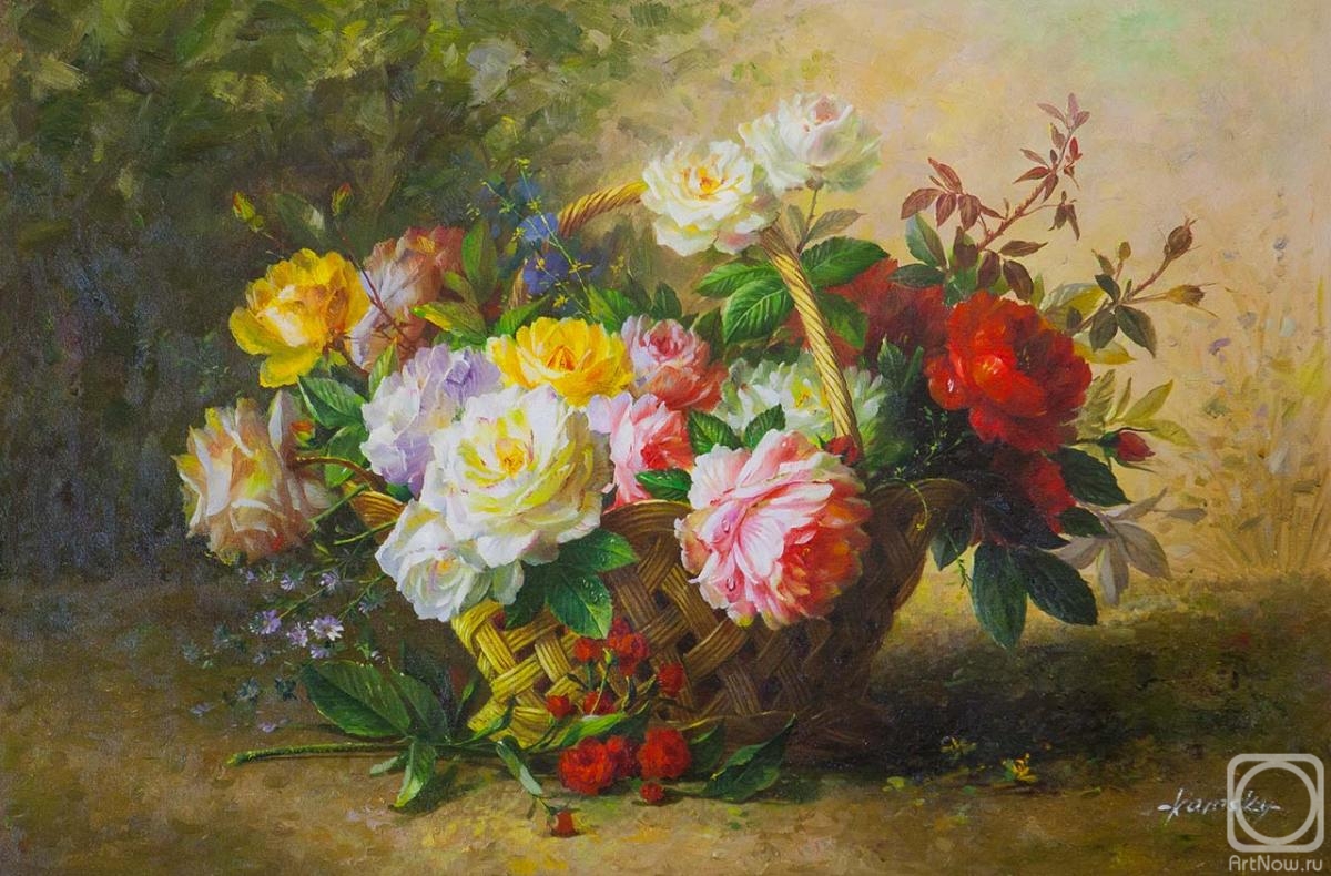 Kamskij Savelij. Basket of roses