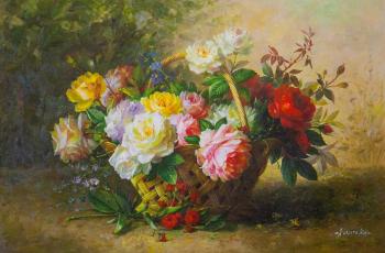 Basket of roses (Wedding Basket). Kamskij Savelij