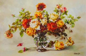 Roses. Decorative (Decorative Paintings). Kamskij Savelij