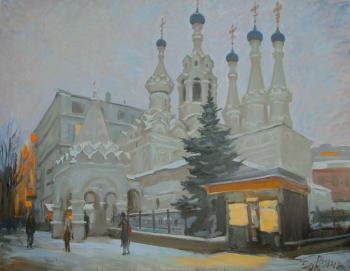 Moscow, Church of the Nativity of the Blessed Virgin in Putinki, soon night. Dobrovolskaya Gayane