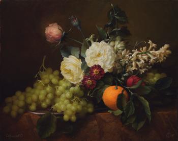 Roses and tangerine. Sevryukov Dmitry