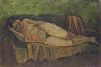 Naked model lying on a sof. Belikov Vasilij