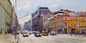 Midday. Tver stream. Tverskaya Zastava Square (Automobile Flow). Shalaev Alexey