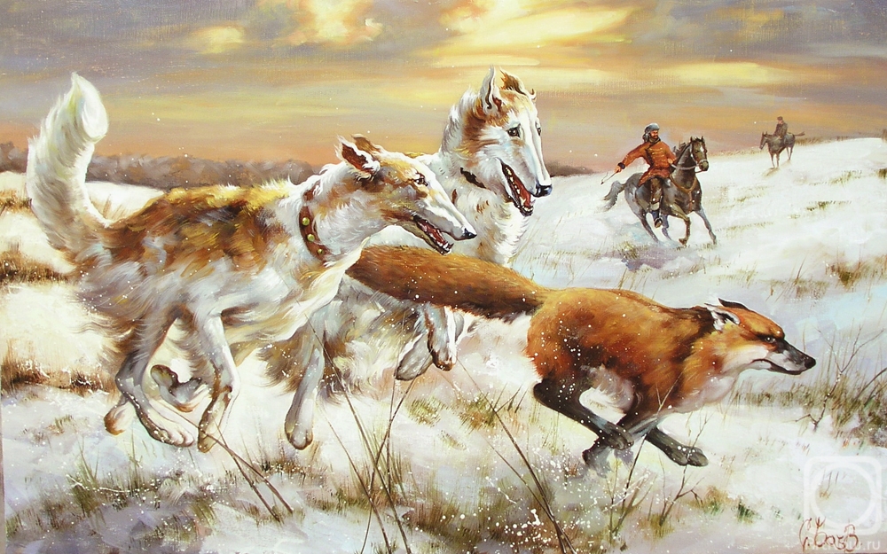Boev Sergey. Hunting with greyhounds