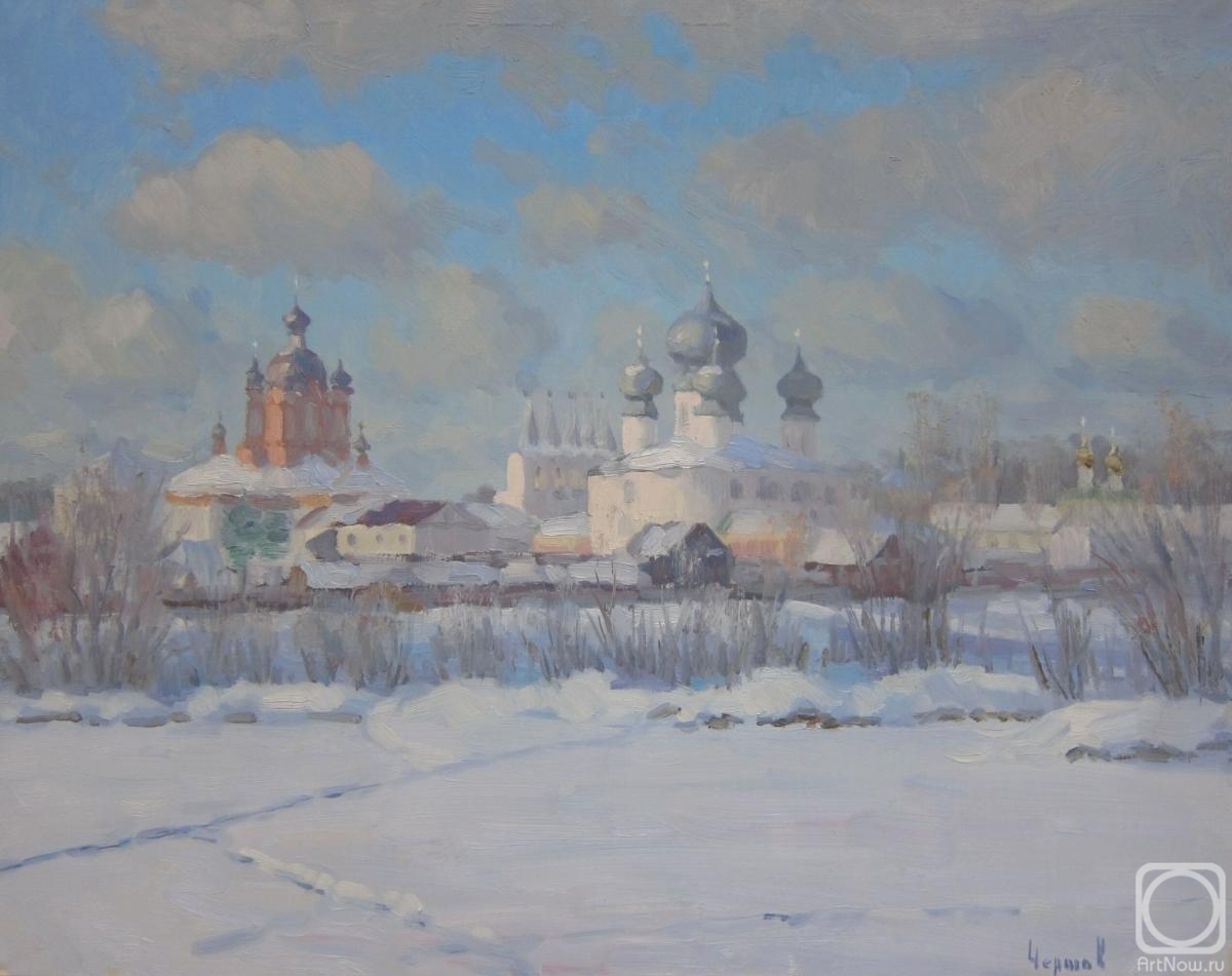 Chertov Sergey. Tikhvin Monastery in winter