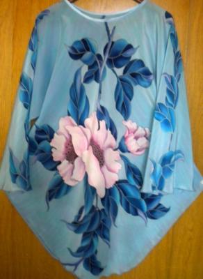 Blouse-batik "Wonderful flowers" (   ). Moskvina Tatiana