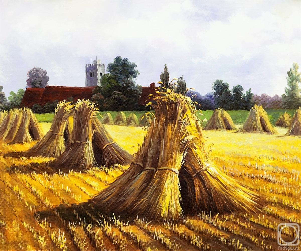 Romm Alexandr. A free copy of the painting hardy Heywood. Sheaves near the Church of Breuil