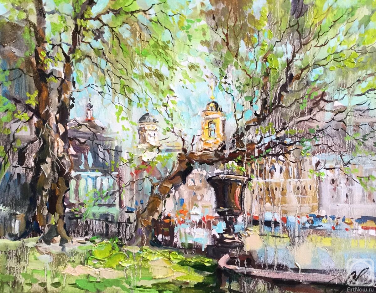 Город Весна Москва в живописи Анна Чарина