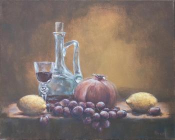 Still Life with Decanter and Fruit