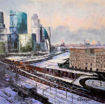 View of Moscow city from Kutuzov Avenue. Vevers Christina
