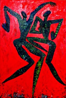 Emerald on red (come together) (). Volchek Lika