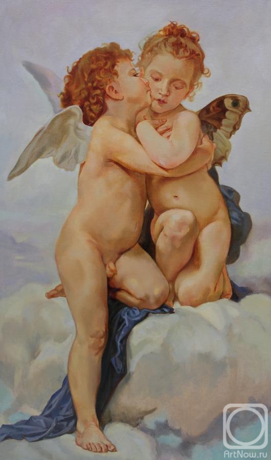Rychkov Ilya. Copy of the painting by Adolphe William Bouguereau "Cupid and Psyche"