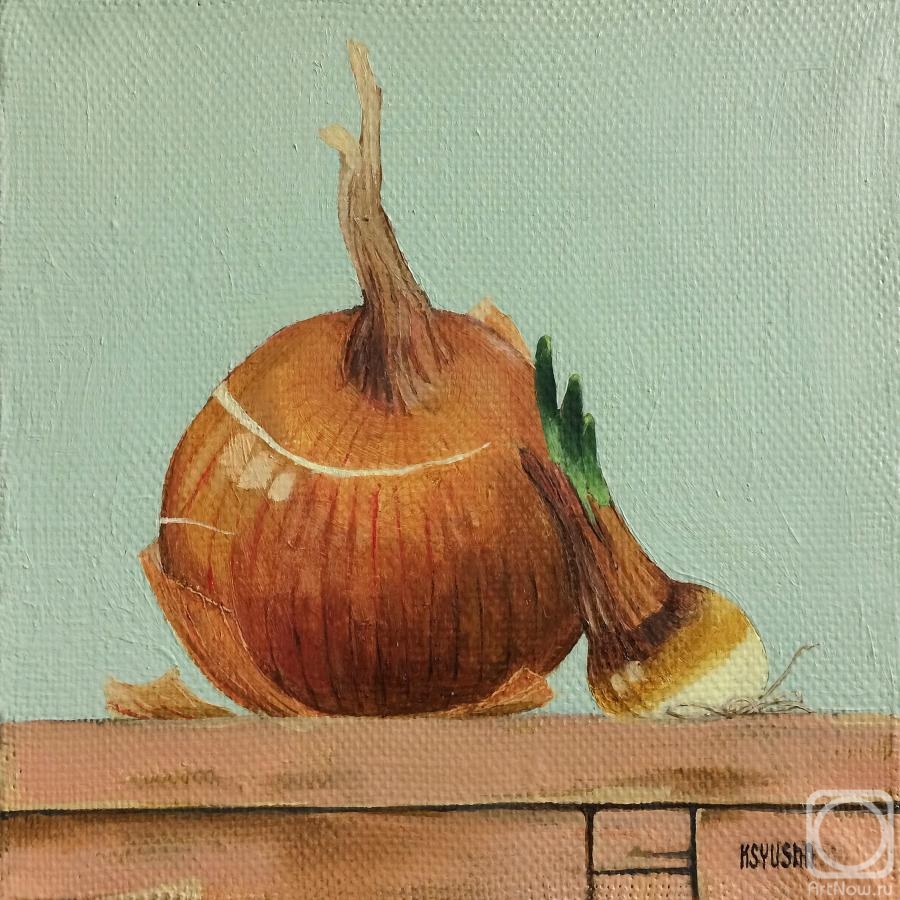    .  . Rustic still life. Onion
