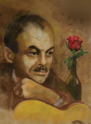 Portrait of Bulat Okudzhava. Ripa Elena