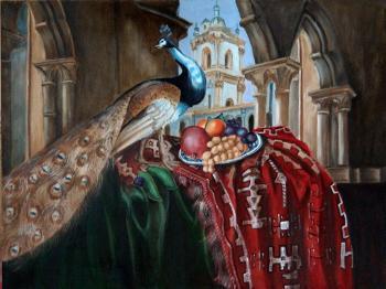 Still life with peacock