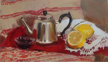 Kettle, lemons and jam. Chinenova Ekaterina