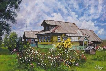 Houses, summer sketch. Volya Alexander