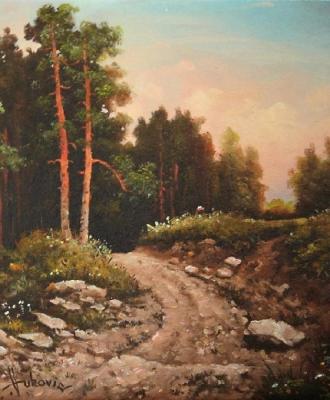 The forest road. Vukovic Dusan