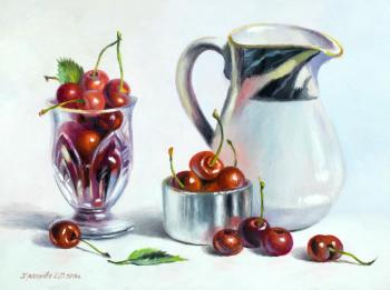 Still life with cherries. Khrapkova Svetlana
