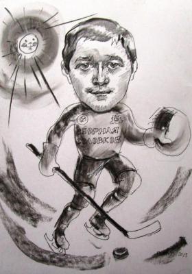 "Hockey", friendly cartoon by foto. Dobrovolskaya Gayane