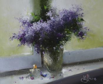 Lilacs on a rainy Sunday morning. Medvedev Igor