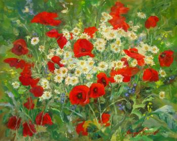 Poppies, wildflowers. Pohomov Vasilii