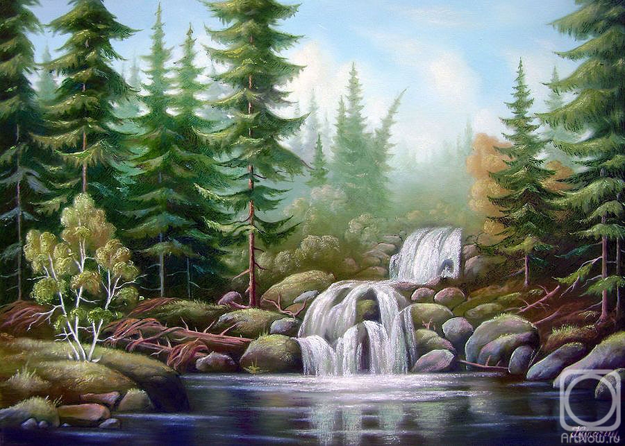 Kulagin Oleg. Forest waterfall