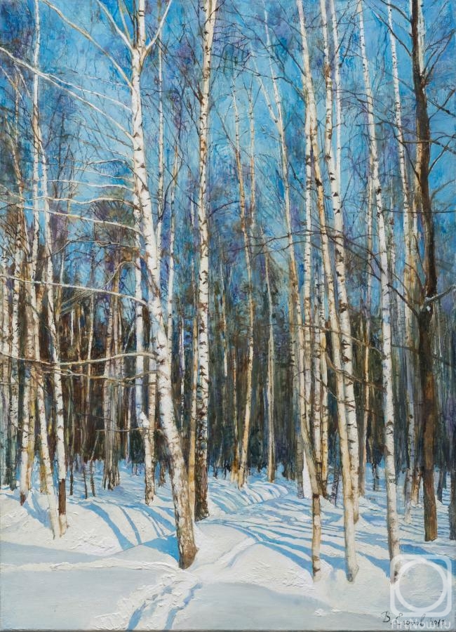 Egorov Viktor. Birch trees in the snow. Gatchina