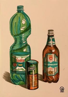 Beer-water (sketch) (Beer Bottle). Lukaneva Larissa