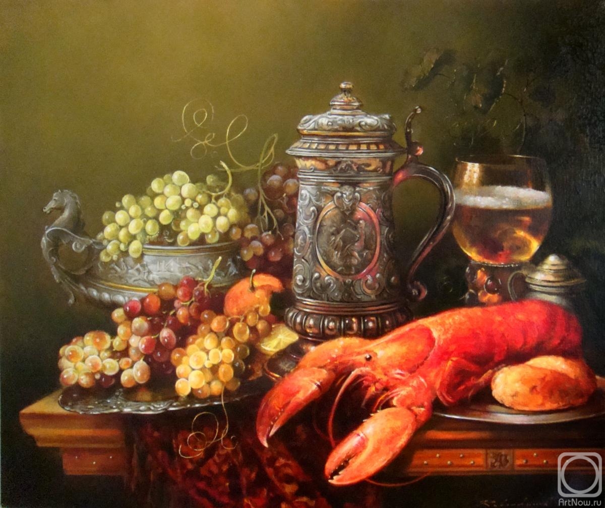 Karlikanov Vladimir. Still life with lobster