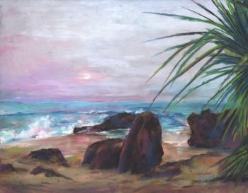 Pink evening. Pastel